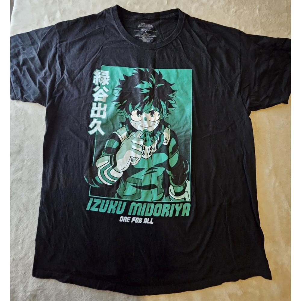 My Hero Academia Izuku Midoriya Deku Anime‎ Graphic T-Shirt Mens XL Crunchyroll